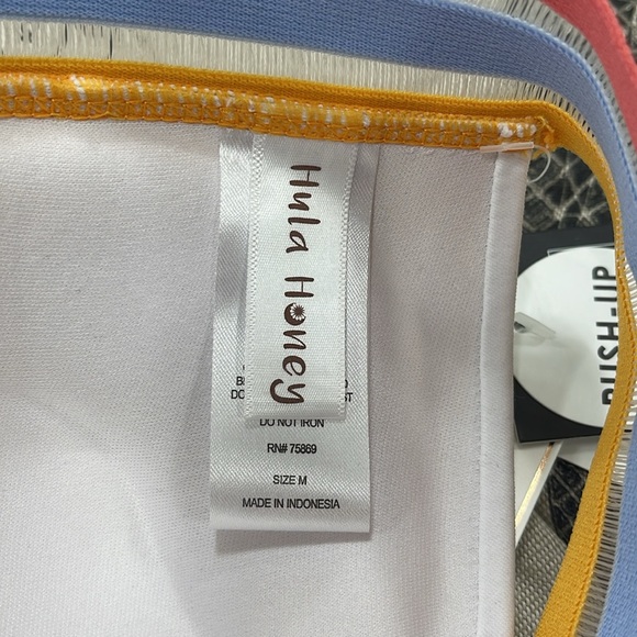 Hula Honey BandedStripe Molded PushUp BIKINI Top - Picture 8 of 8